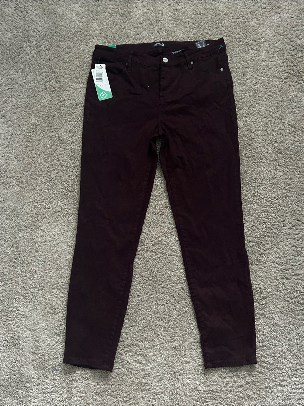 Buffalo David Bitton Women’s Mid-Rise Stretch Skinny Pants Tencel Twill 12